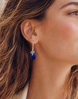 Medusa Gemstone Drop Earrings Lapis