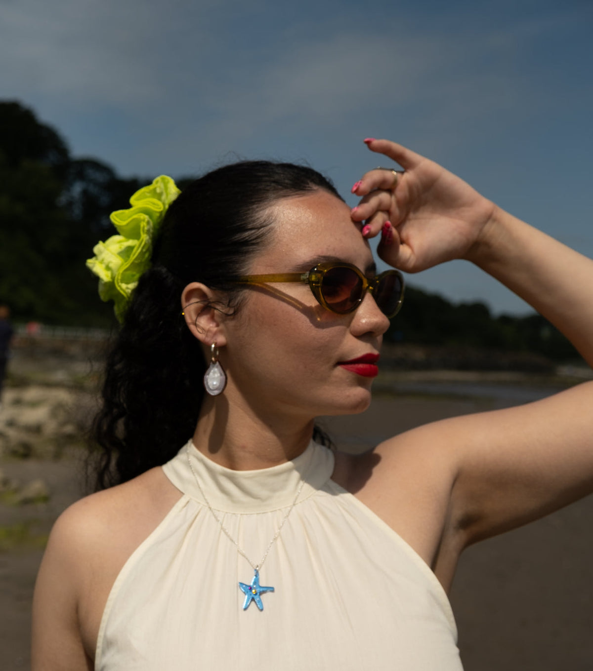 Blue Starfish Necklace