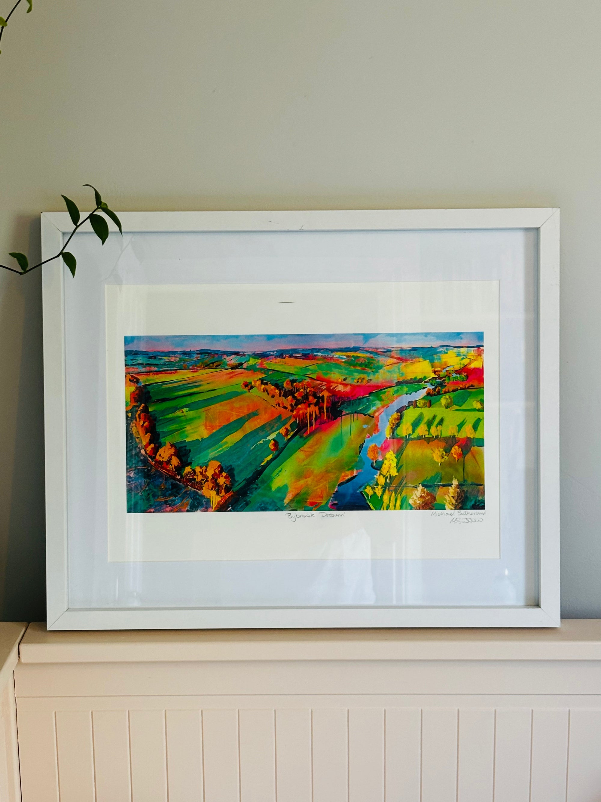 Premium By Brook Dream large contemporary landscape art print, luxury hand-embellished framed or unframed options, Wiltshire countryside wall decor by Michael Sutherland Art at brixbailey.com