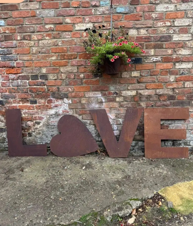 Large 70cm Rusty Metal Letters – XL Industrial Alphabet for Weddings, Home Decor &amp; Shop Signs House Numbers
