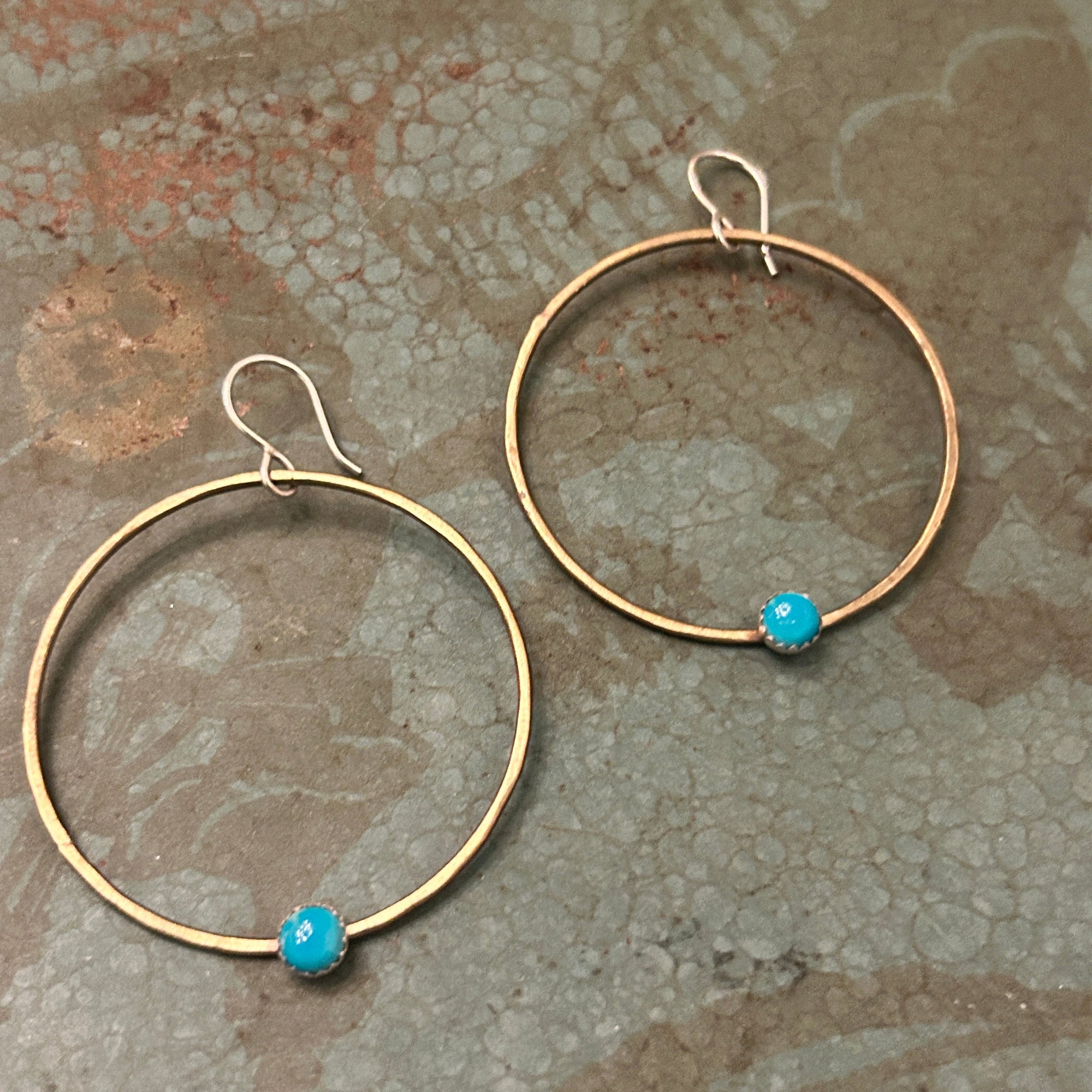Solstice Hoops – Large - Turquoise