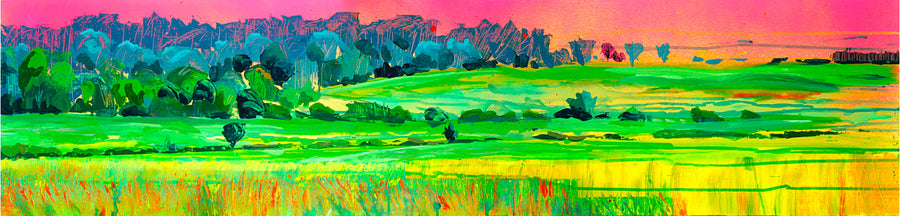 Limited edition signed Wadswick panoramic giclée print, luxury gallery-quality artwork, collectible fine art, Hahnemühle cotton paper, black or white frame by Michael Sutherland Art at brixbailey.com