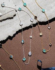 Penelope Multi-Stone Necklace: Pariba Onyx, Rose Quartz & Smoky Quartz