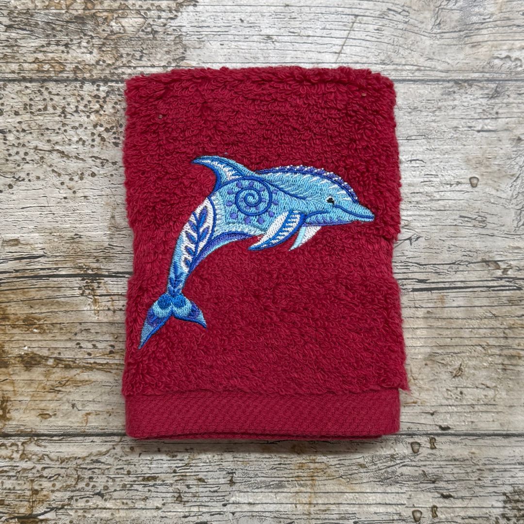 Funky Dolphin face cloth