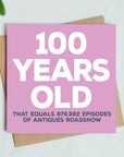100 Years Old Birthday Card