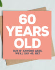 60 Years Old Birthday Card