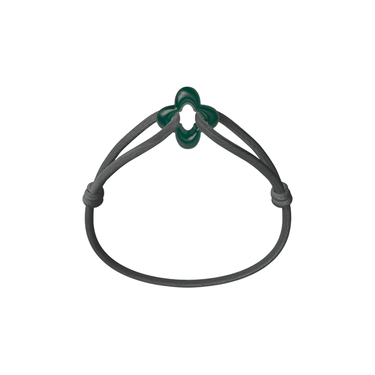 Green Clover Cord Bracelet