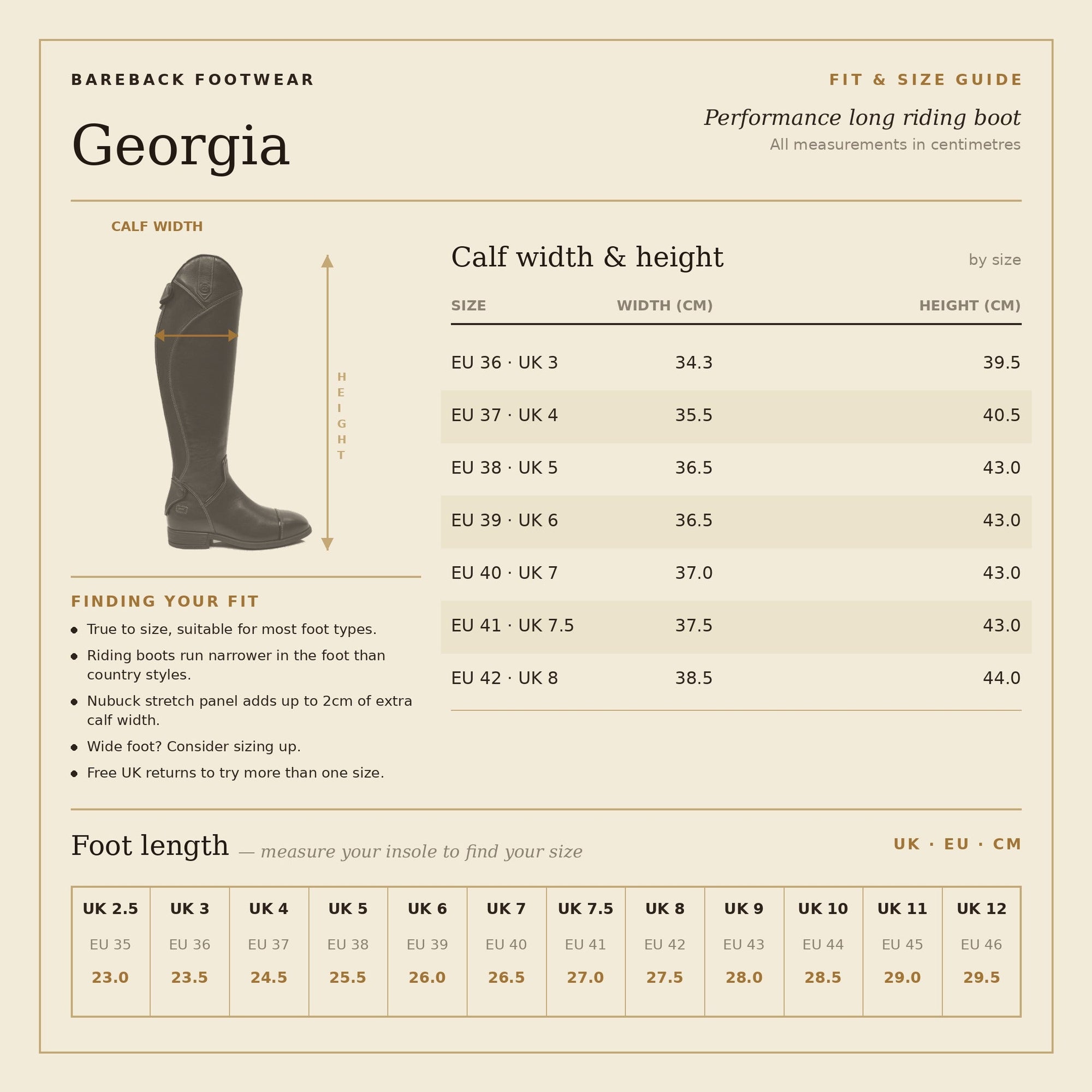 Georgia - Long Riding Boot - Black