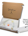 Merry Christmas Gift Box, Silver Heart Necklace & Chocolate Treats