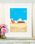 Glorious Devon Vintage Seaside Print