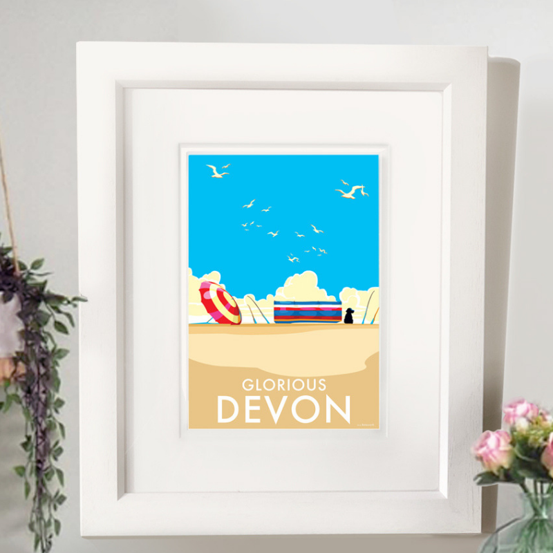 Glorious Devon Vintage Seaside Print