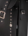 Handmade Leather City Backpack - Black Gothic Studded