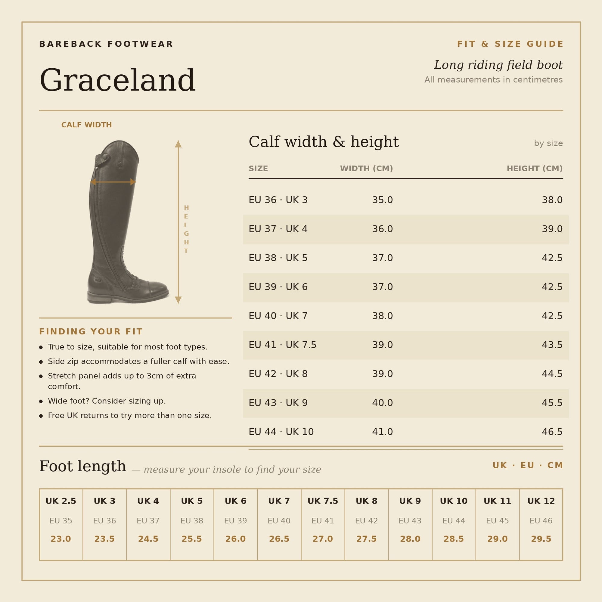 Graceland Long Riding Field Boots - Black