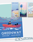 River Dart Fishing Boat Vintage Seaside Print