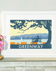 Riverside Landscape Travel Poster Print