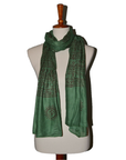 OM Hand Block Bhakti Yoga Prayer Sanskrit Hindu Mantra Shawl-2