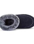 Ossa High Slipper Boot in Navy and Grey
