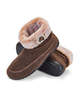 Ossa High Men's Slipper Boot in Chocolate and Cream