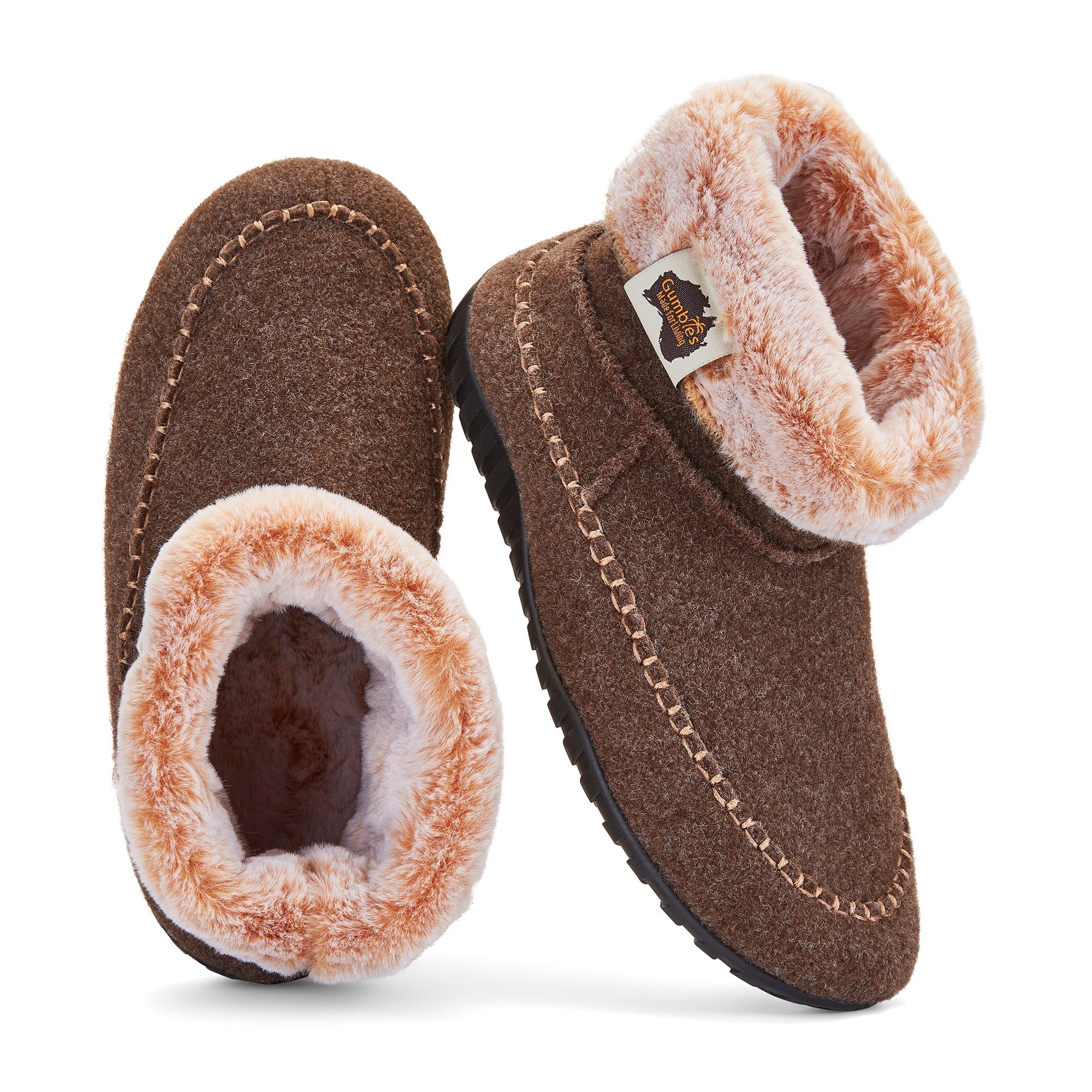 Ossa High Women's Slipper Boot Chocolate and Cream