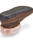 Ossa High Men's Slipper Boot in Chocolate and Cream