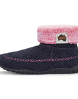 Ossa High Women's Slipper Boot in Navy and Pink