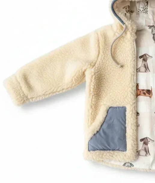 Baby/Kid Virgin Wool Jacket - Blue