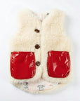 Baby/Kid Virgin Wool Vest - White/Red