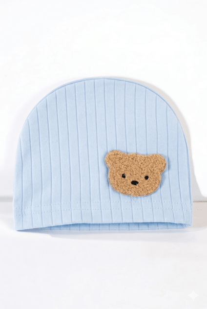 Boucle Bear Hat Super Soft Ribbed