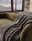 The Cozy Mora Kaplan Interior Luxury Soft Fox Faux Fur Throw Blanke