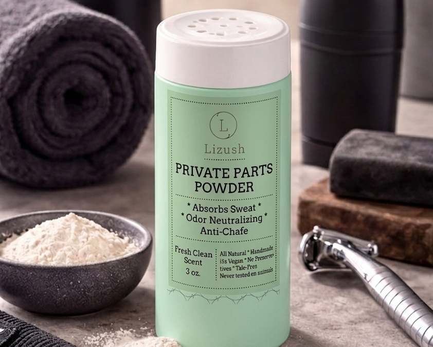 Talc-Free Intimate Body Powder for Women &amp; Men – Natural Anti-Chafing Powder, Moisture Absorbing, Odor Control, Aluminum-Free, Sensitive Skin Safe