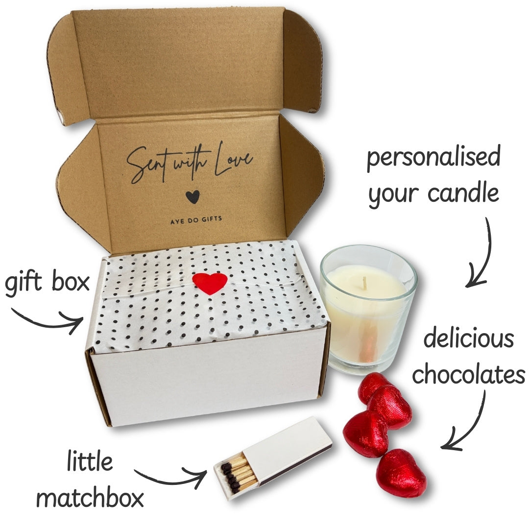 Personalised Merry Christmas Candle Gift Set | Friends Family