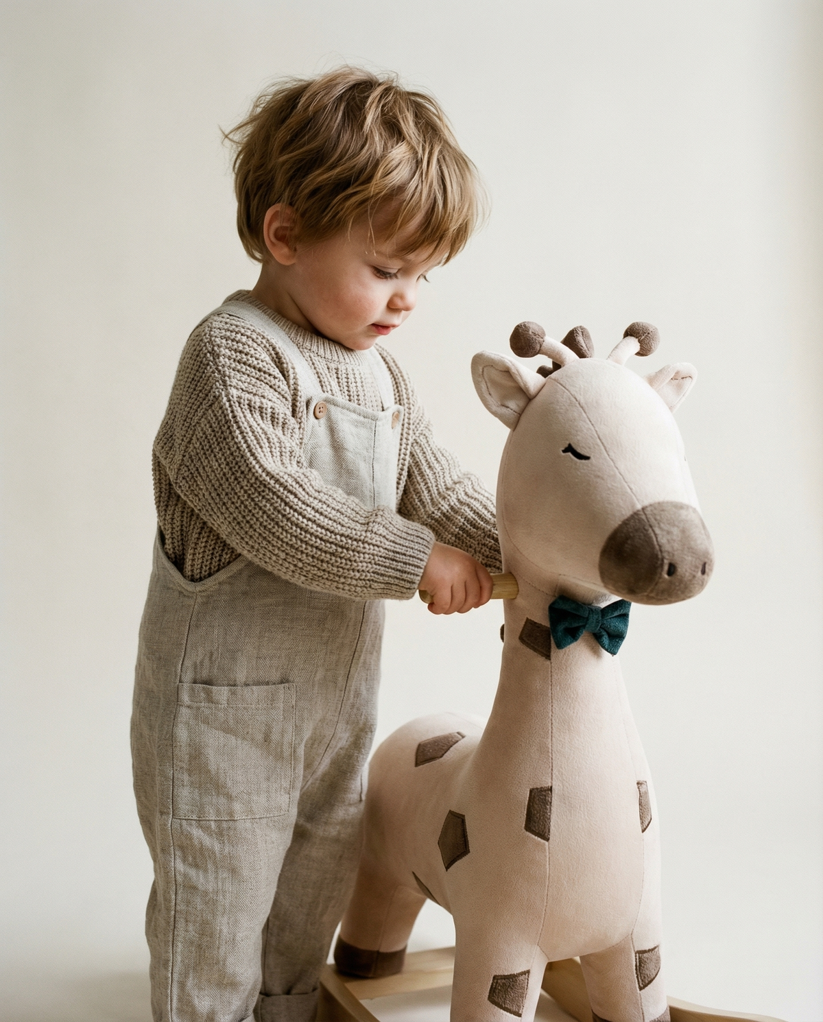 Freddie the Giraffe Rocker – Soft Plush &amp; Wood Ride-On Rocking Toy