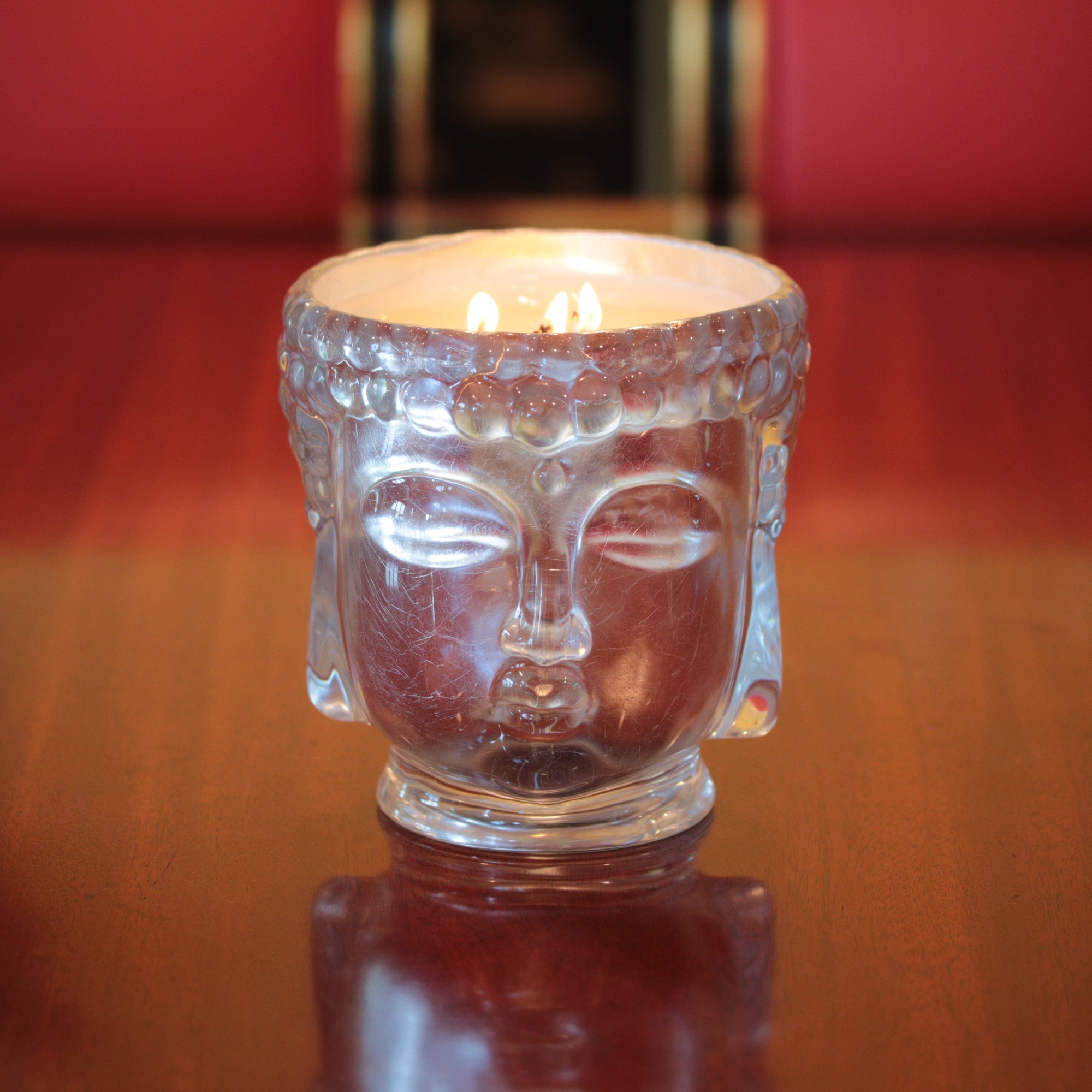 Glass Buddha Candle
