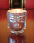 Glass Buddha Candle