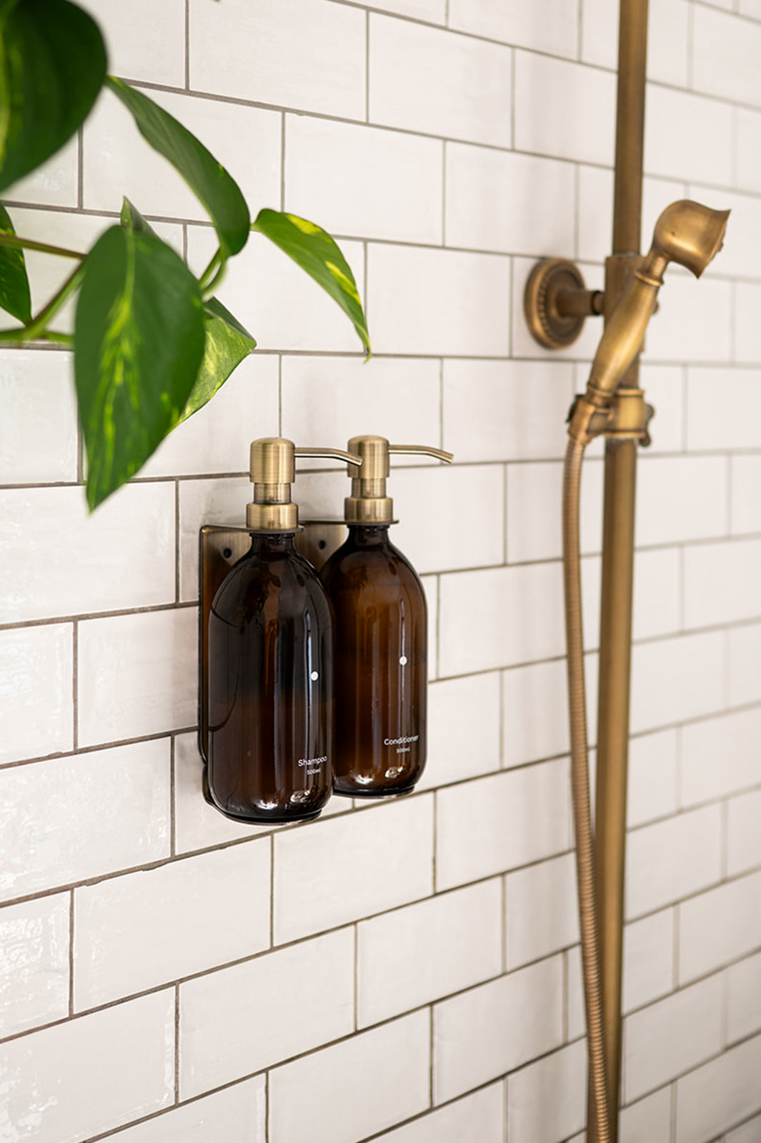 Gold Triple Wall Mounted Soap Dispenser-3