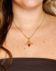 Gold Amber Bee Necklace