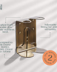 Gold Double Soap Bottle Holder
