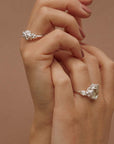Gold or Silver Statement Green Quartz Ring - Giselle