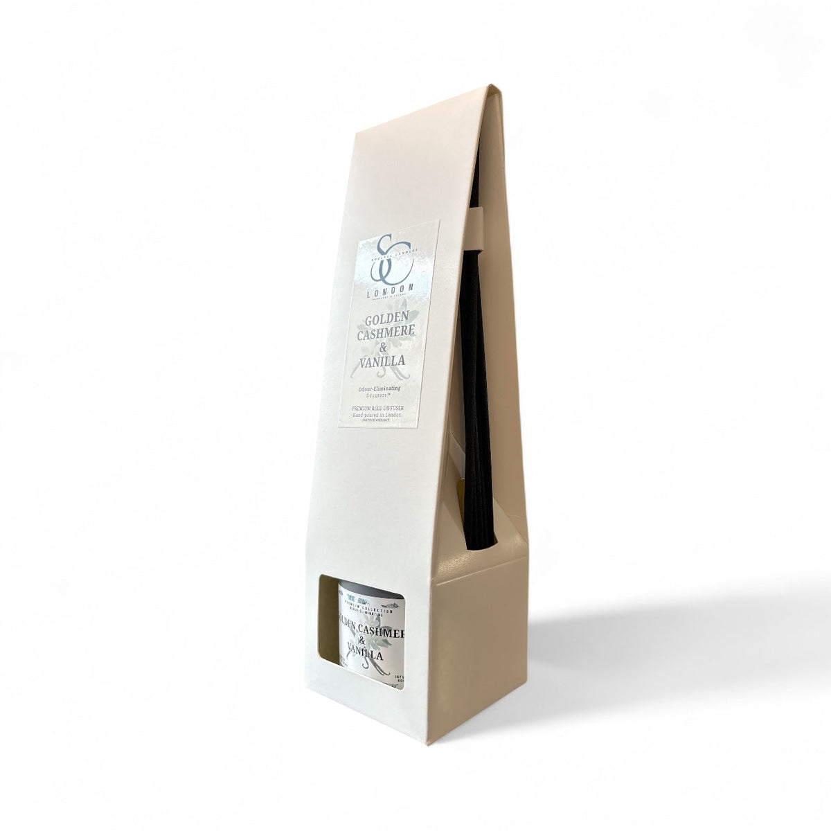 Golden Cashmere &amp; Vanilla – Odour Eliminating Reed Diffuser (100ml)