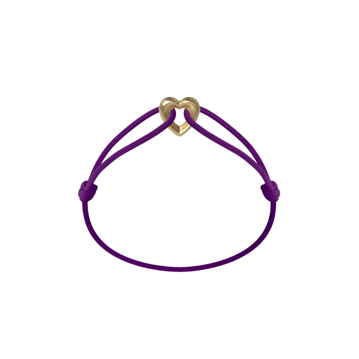 Golden Heart Cord Bracelet
