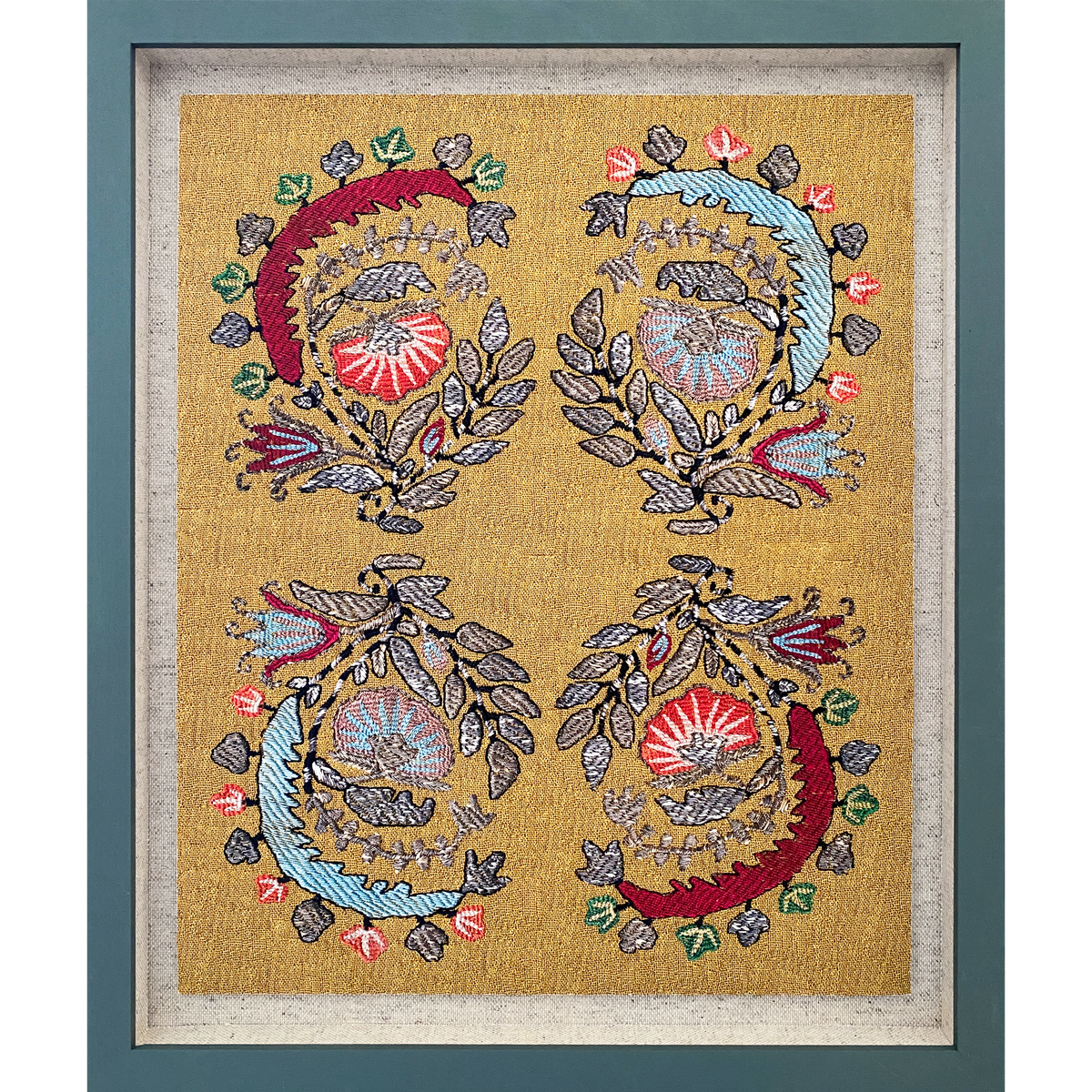 Goldwork Framed Embroidery Print