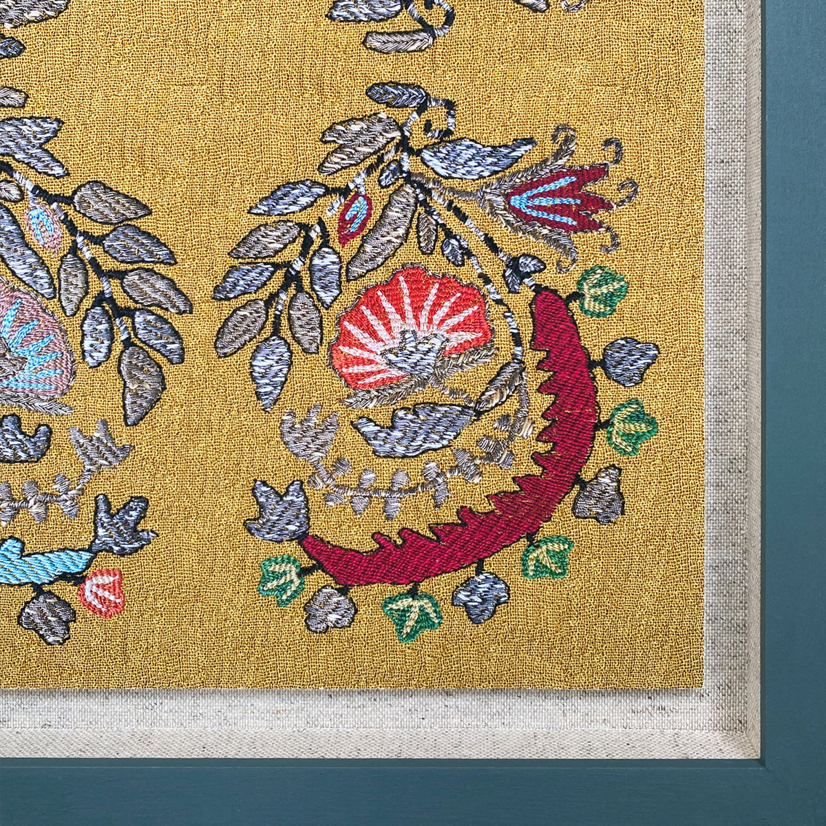 Goldwork Framed Embroidery Print