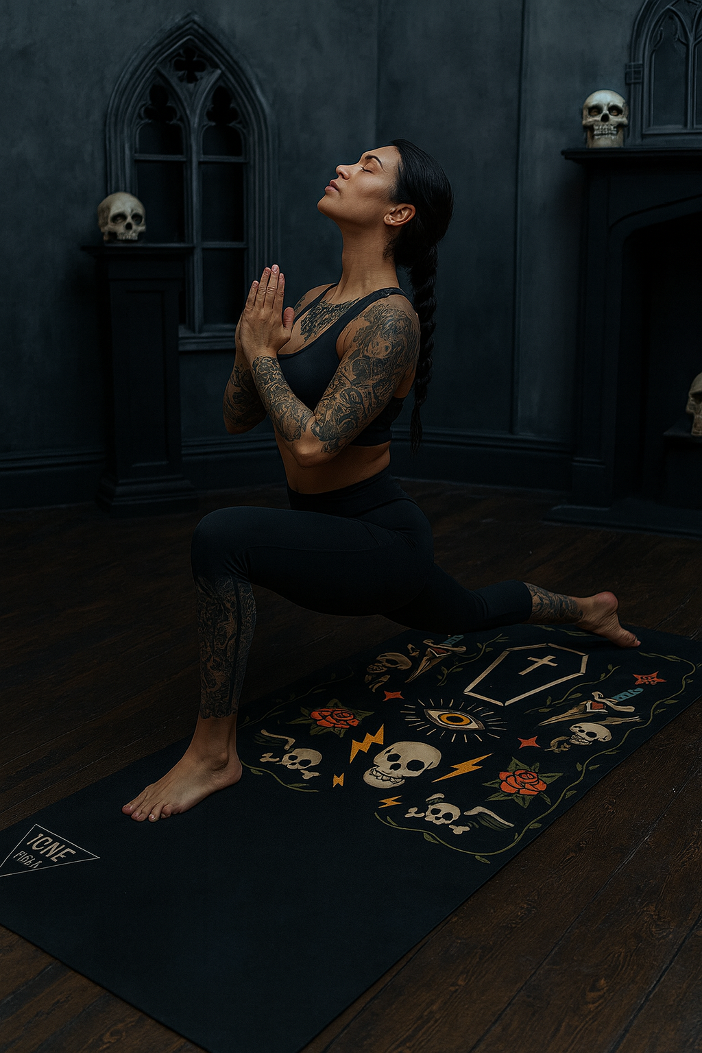 Elder Sigil Flow — Tattoo Elder Non-Slip Yoga Mat (3mm)-1