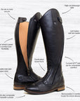 Long Riding Field Boots in Brown