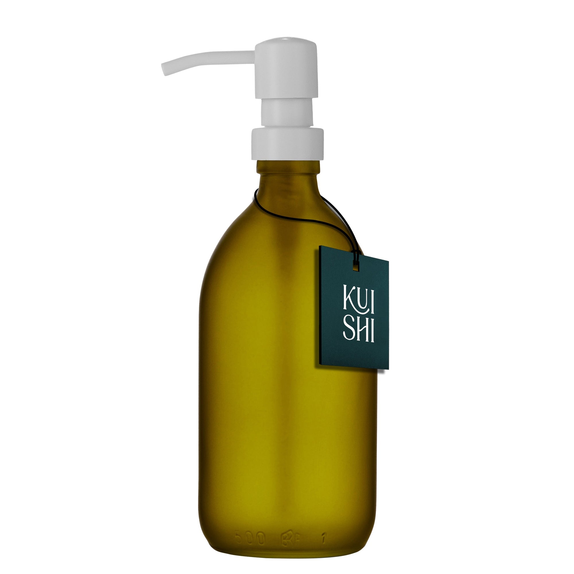 Green Glass Soap Dispenser with Stainless Steel Pump