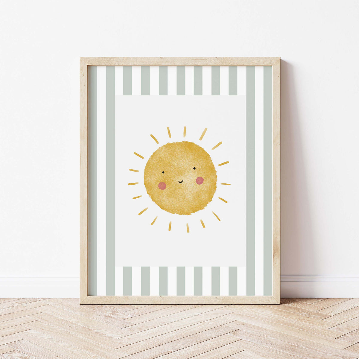 Sunshine Print - Green Stripes