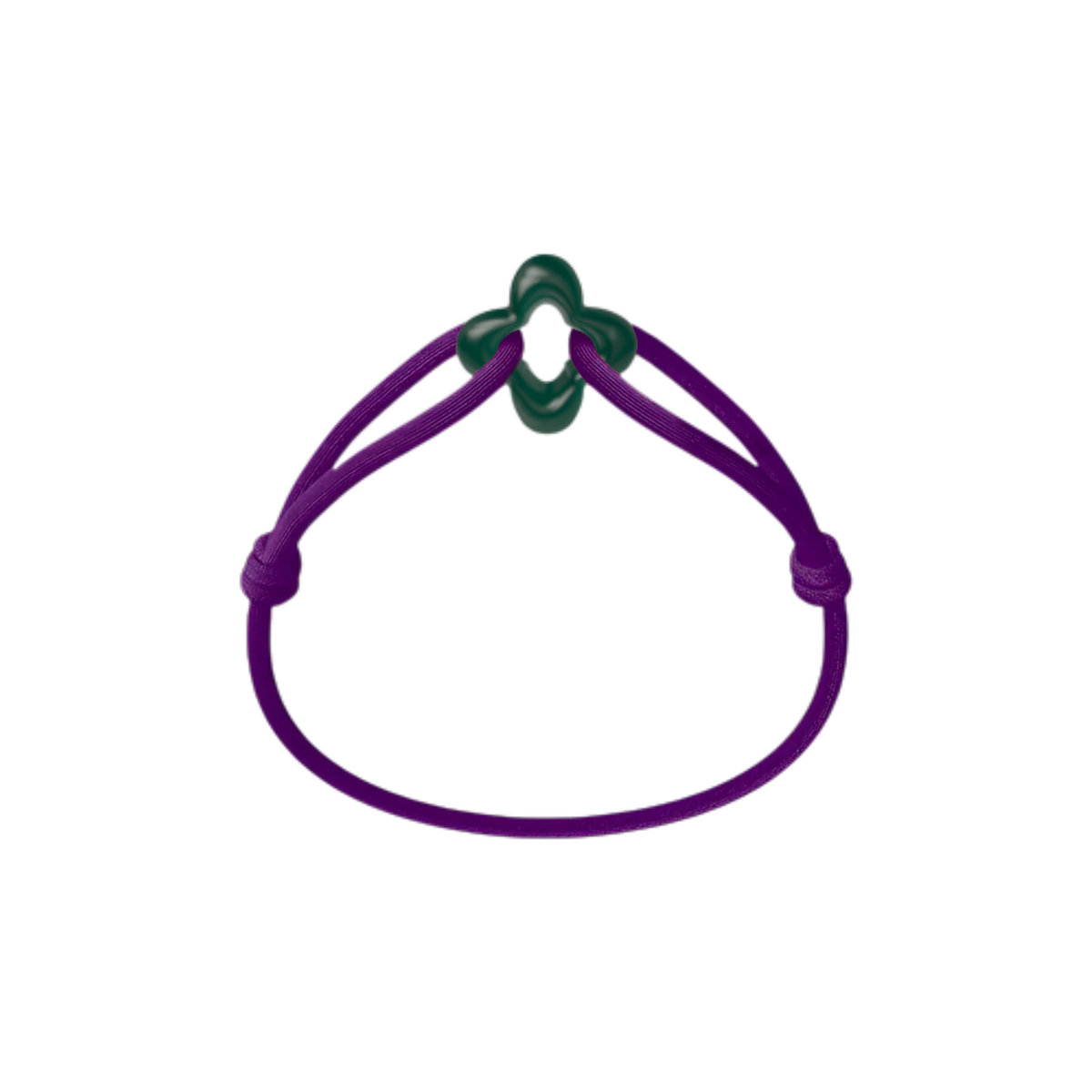 Green Clover Cord Bracelet