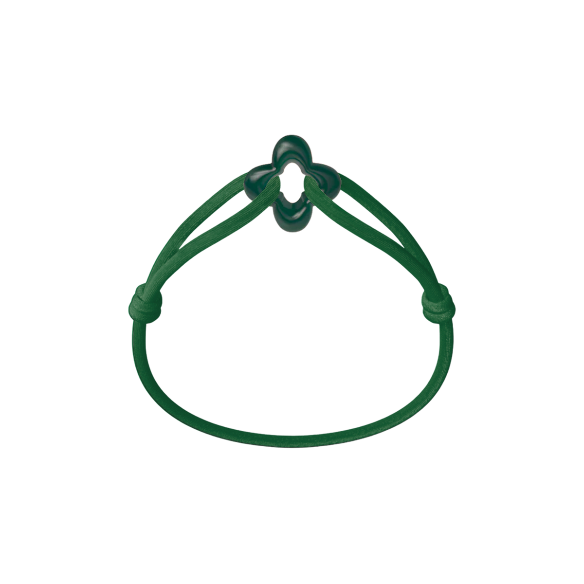 Green Clover Cord Bracelet