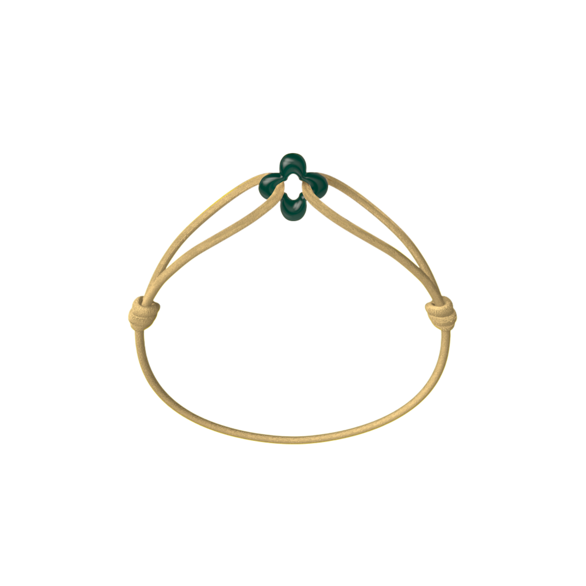 Mini Green Clover Cord Bracelet