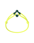 Green Clover Cord Bracelet